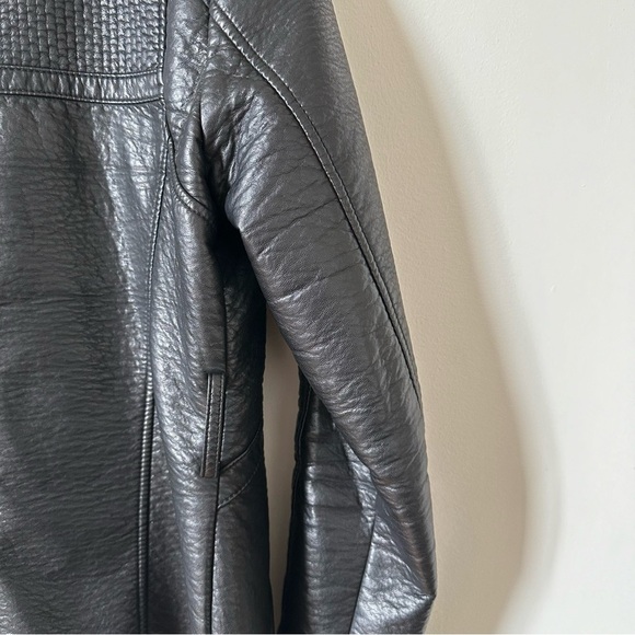 Guess Moto Jacket Faux Leather in Black Size M - Picture 8 of 10